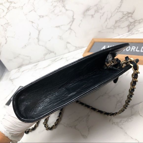 SOLD ✅ CHANEL Vintage CC Quilted Classic Single Flap Bag in Black Lambskin - Picture 8 of 13